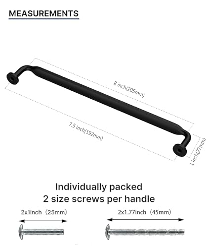 Tiradores de bronce aceitado de 192 mm para muebles, alacenas de cocina y cajones 6