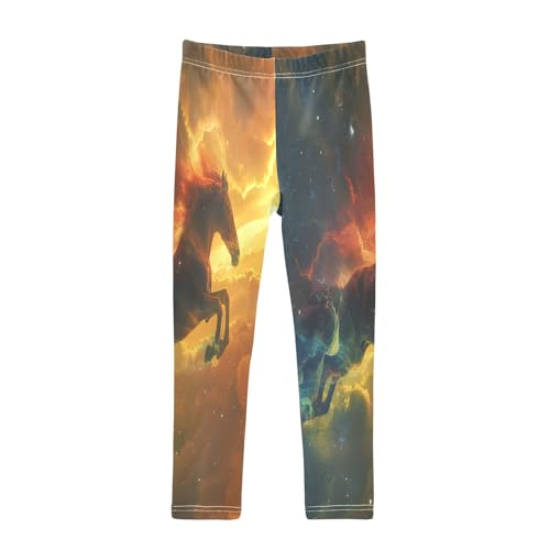Toddler Girls Leggings Printed Yoga Pants Leggings Galloping Horse Roars for Kids