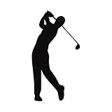 Golfspieler Aufkleber Golfer Golf Sport Autoaufkleber (Schwarz)