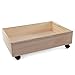 HolzFee Holzkiste 60 x 40 cm mit Rollen Unter-Bett Kiste Holz (Höhe 19 cm)