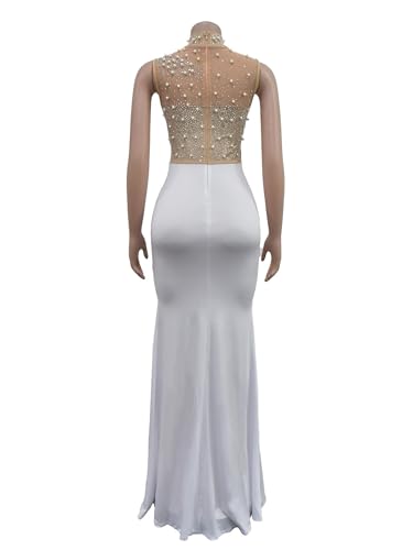 Image of Women's Sequin Prom Dress Evening Gowns for Formal Events | Elegant Sparkly Rhinestone Long Maxi Dresses for Formal Party,Gala,Wedding Guest,Fully Lined,Stretchy,Side Slit
