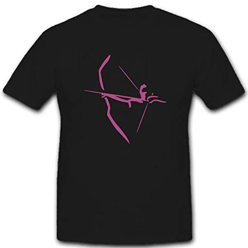 T-Shirt Compoundbogen Bogen Sport Noir Large avec motif imprimé flèches et fusil