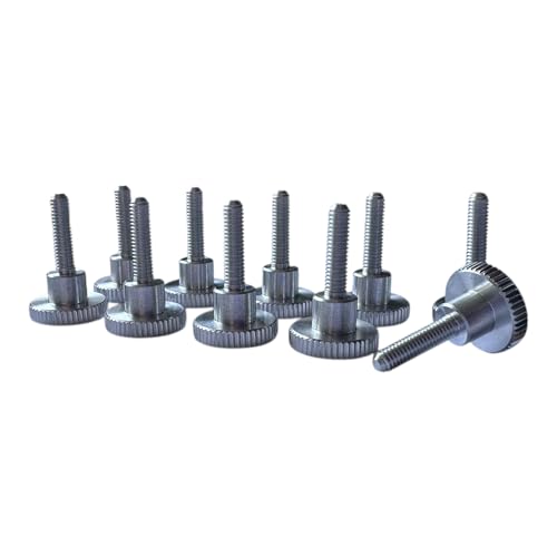 PrecisionGeek - Tornillos de hombro de aluminio DIN 464, M3 x 16 mm, juego de 10 piezas