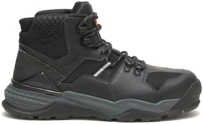 Cat Footwear Men's Provoke Mid Waterproof Alloy Toe Construction Boot, Black, 10 | Image 2