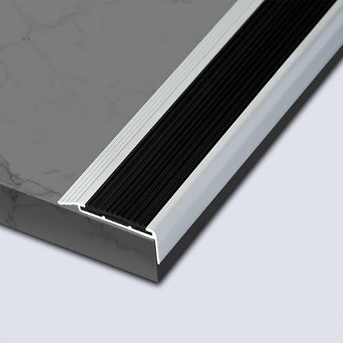 玄関マット 階段滑り止め L字型 アルミニウム合金 長さ3*90cm エッジ プロテクター 移行ストリップ 防止衝撃 防水 耐久性 スリップ防止 ステップトリム スロープ 段差 室内 屋外対応(黒)