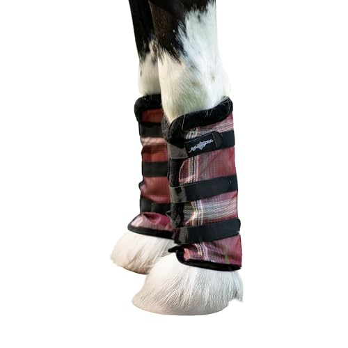 Image of Kensington Protective Products Horse Fly Boots - Fleece Trimmed - Stay-Up Technology - Protection from Insect Bites and UV Rays - Sold in Pairs (2 Boots)