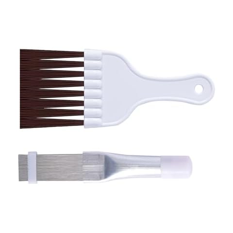 LONCHDAN 2Pcs Air Conditioner Fin Comb Cleaner kit AC Coil Cleaning Brush Condenser Fin Straightener AC Evaporator Comb Radiator Repair Clean Tool Cover