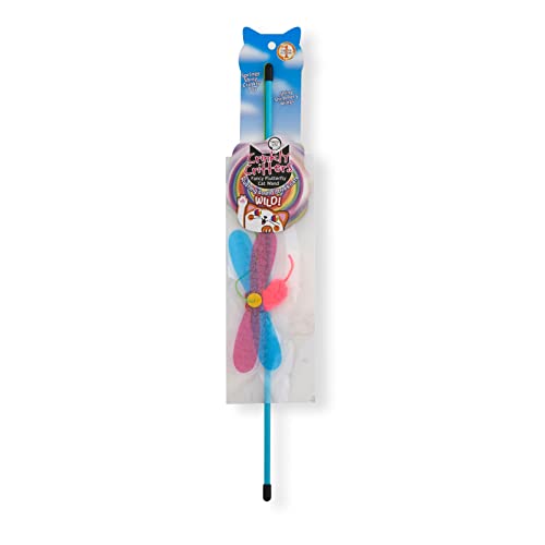 Necoichi Crinkly Critters Cat Feather Teaser Interactive Wand Toy No.1 Selling Cat Toy in Japan, Multuple, Fancy Flutterfly Cat Wand