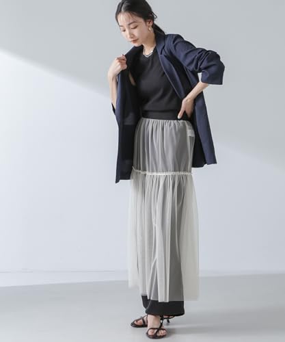 [ナノ・ユニバース] チュールスカート F ライトベージュ