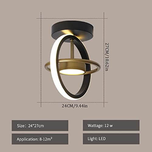 Decoración dorada con lámpara de araña negra de luz expandida 3
