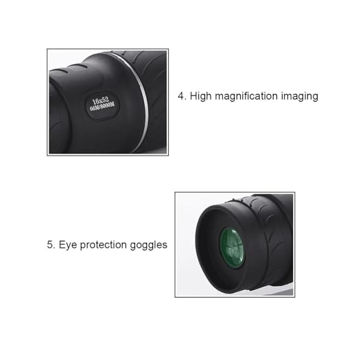 Zoom doble enfoque 16X en este monocular compacto con imagen clara y brillante 6