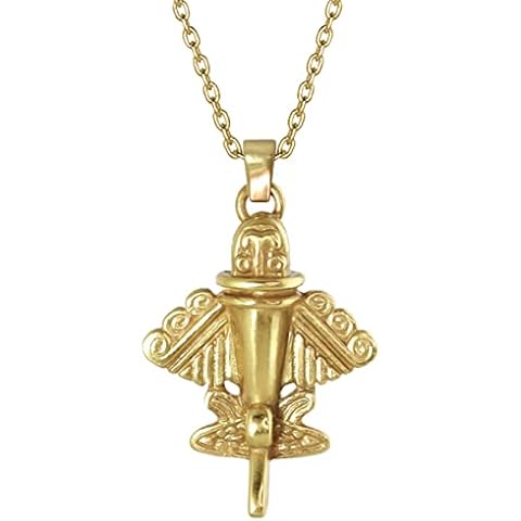 Across The Puddle Quimbaya Flyer #9 preColumbian Aircraft 24k GP .950 Silver 1" Pendant, 20" SS Necklace, Museum Reproduction | Ancient Astronauts Theory Artifacts | Golden Jets Jewelry Collection Cover