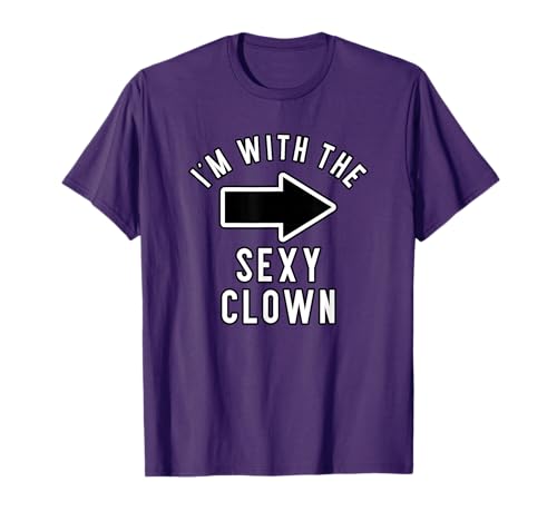Couples Halloween Costume Shirts I'm With The Sexy Clown T-Shirt