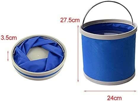 Récipient de stockage d'eau pliable, seau portable étanche 9L, sac de transport de pêche en plein air pour le recyclage de l'eau et des ordures