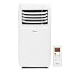 Midea 8000 btu ashrae 5300 btu sacc portable air conditioner cools up to 175 sq ft with dehumidifier fan mode easy to use remote control window installation kit included  urban country home decor