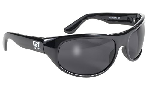 Pacific Coast Wrap Face Hugging Riding Glasses (Black Frame/Smoke Lens)