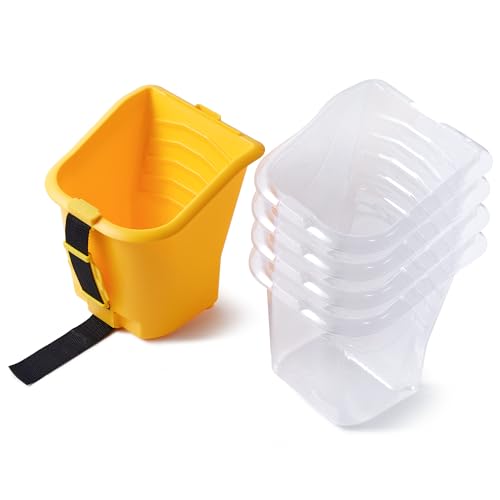Image of voomey 4 inch Paint Bucket Hand Held, 5 Pack, Paint Cups, Paint Pail Liner, for Touch-ups, Crafts, and Coating Projects