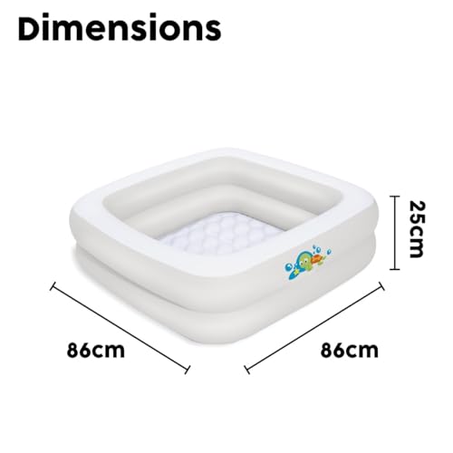 Bestway 51116 - Baby Badewanne 86x86x25cm Baby Tub,Sortiert