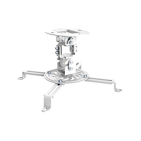 CC50280 connector Projector ceiling mount, tiltable: -15 ° to + 15 °, rotation: 360 °, swivel: 360 °, white Cover