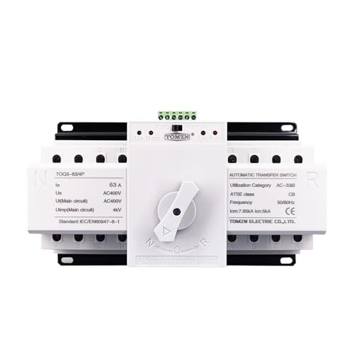 Commutateur de transfert automatique double puissance TOQ3-63/4P 63A 380V pour réseau électrique