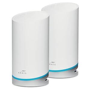 ARRIS Surfboard mAX W121 Tri-Band Mesh WiFi 6 System, AX6600 Speeds up to 6.6 Gbps, Coverage 5,500 sq ft, Alexa Support
