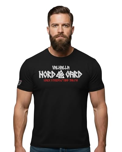 NORDGARD Viking T-Shirt Valknut in schwarz I Größe XXL I Herren Tshirt aus 100% Baumwolle I Wikinger Shirt I Nordische Mythologie I Ideal für Freizeit & Sport I Oeko-TEX Zertifiziert