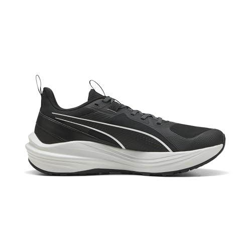 PUMA Puma Men's Flare PRO Trail Running Shoes, Puma Black-Feather Gray, 11.5