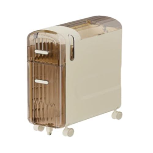 Estante espacio estrecho para organizar cocinas pequeñas con carrito transparente 2