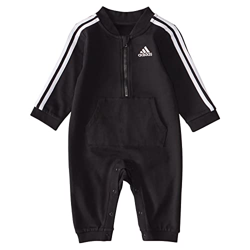 Adidas Boys' Long Sleeve Zip Front Track Suit Coveralls, Black, 18 Months #TOP13