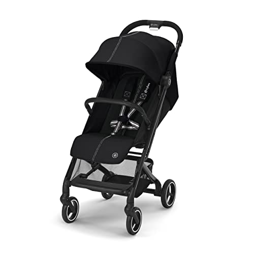 CYBEX Beezy 2 Compact and Lightweight Travel Stroller – Compatible with CYBEX Car Seats, Moon Black