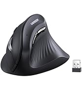 UGREEN Ergonomic Mouse in Vertical, Wireless Connection with Bluetooth 5.0&2.4Ghz, Conneted to 3 ...