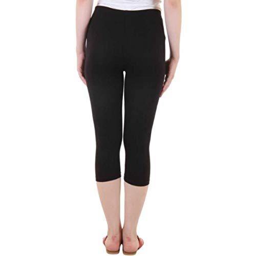 Image of PI World Women's Calf Length Cropped Leggings Cotton Lycra Fabric Slim Fit 3 /4th | Pants