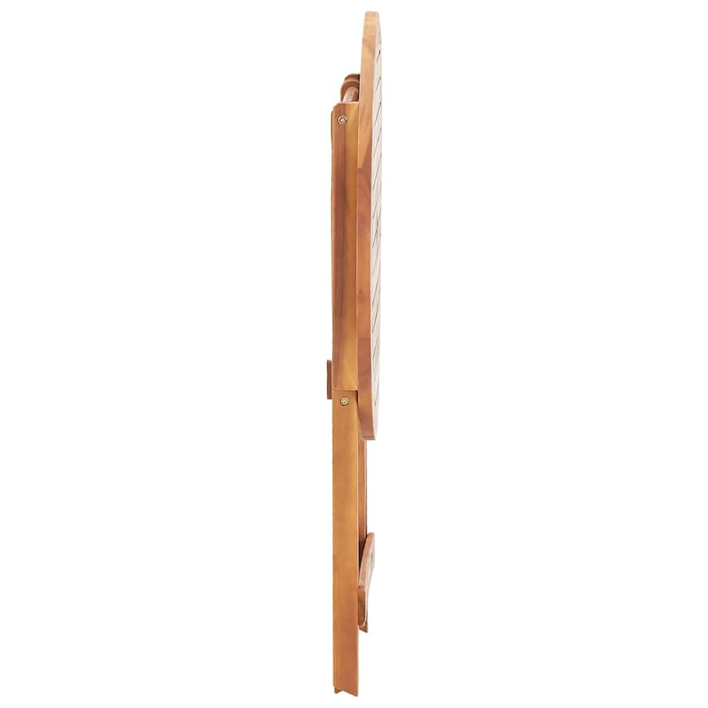 vidaXL Tavolo da Giardino Pieghevole con Foro Ombrellone Rustico Robusto Tavolino Arredi per Esterni 60x75 cm Naturale Legno Massello d'Acacia