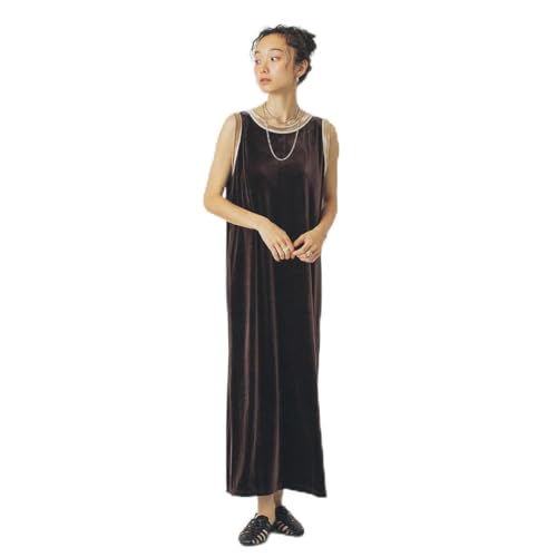 [ローズバッド] VELOUR TANK DRESS BROWN ONE SIZE