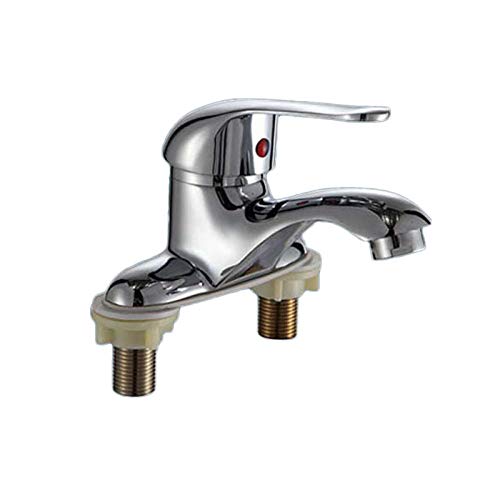 VZJSLT Modern Faucet Traditional Kitchen Sink Faucet 360 Â°Faucet Household Faucet Copper washbasin Faucet Cold Double-Hole Single-Lever Three-Hole Household Bathroom Sink washbasin Basin Faucet