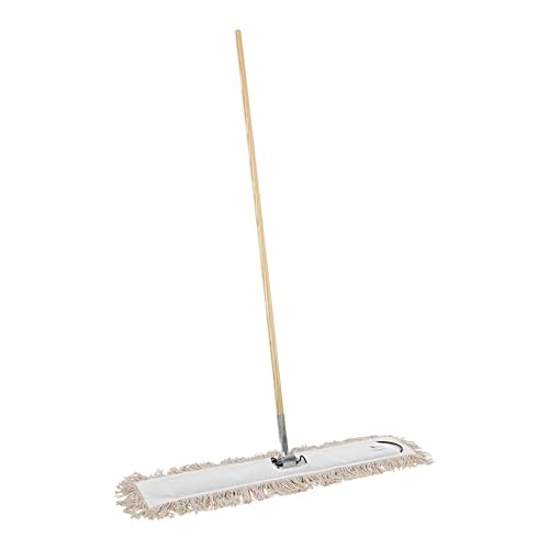 Image of Boardwalk Cotton Dry Mopping Kit, 36 x 5 Natural Cotton Head, 60 inch Natural Wood Handle