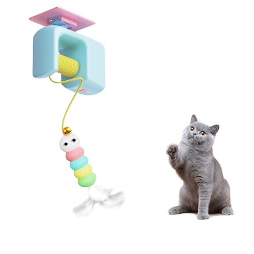 Lixstyea Türrahmen Hängende katzenspielzeug Selbstbeschäftigung - Elektrisches Interaktives Katzenspielzeug, Katzen Zubehör Indoor, Kitten...