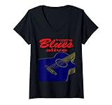 Dale este diseño gráfico de guitarra a un amante de la música blues o guitarrista acústica