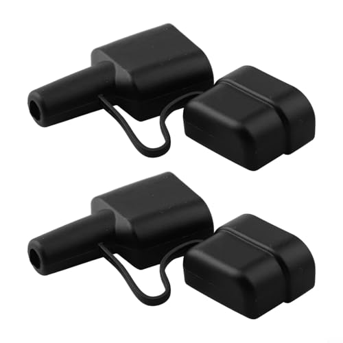 Guaina per cavi 50A con cappuccio protettivo, in PVC, antipolvere e impermeabile, compatibile con connettori SG50A per roulotte, pannello solare, 4WD, vano batterie, frigorifero (2 pezzi, nero)