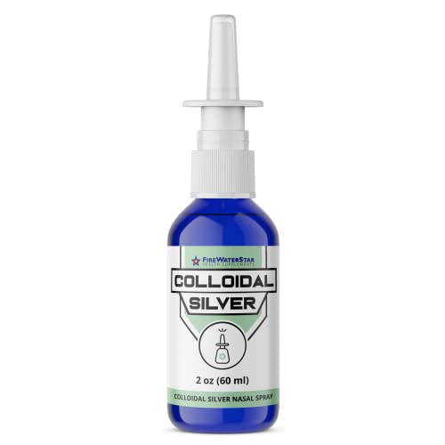 FWS Colloidal Silver Nasal Spray - 2oz - Ultra Fine Silver Mist - 50 ppm - 99.99% Purity - Sinus Relief - Helps with Dry Irritated Stuffy Nose - Immune System Support - for Adults and Teens
