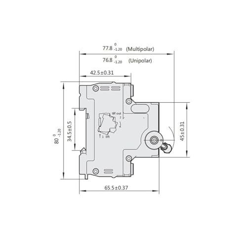 Disjoncteur miniature rail DIN NXB-63 compact 4 pôles AC 400V - 4