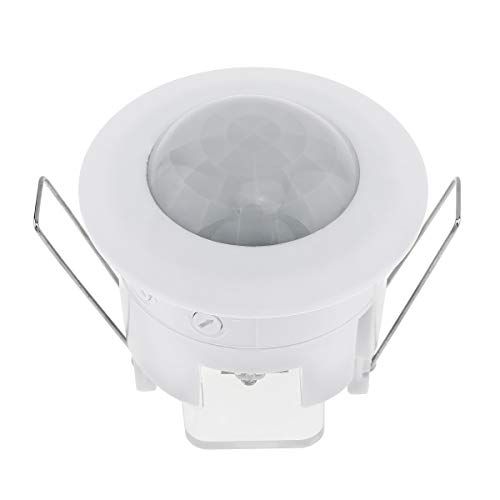 RTNLIT 110-240V Infrared Motion Sensor Switch, Recessed PIR Ceiling Motion Sensor Detector Light Switch Adjustable 360 Degree