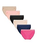 Hanes Women's Comfort Flex Fit Seamless Bikini Underwear, 6-Pack, Assorted, Medium