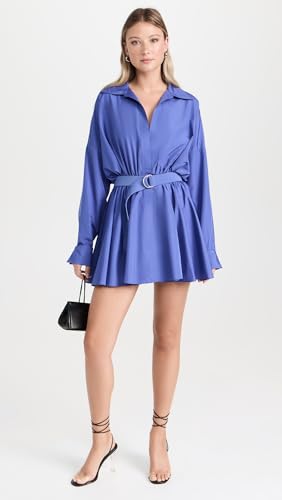 Image of Norma Kamali Women's Super Oversized Shirt Flared Mini Dress