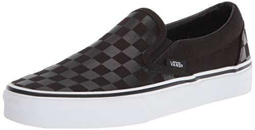 Vans Unisex Classic Slip-On (Checkerboard) Black/Black Skate Shoe 11 Men US