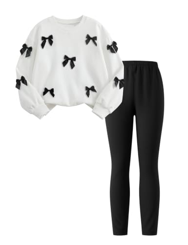 Image of Girl Clothes Sweatshirt Pullover Leggings Tracksuits Outfit 2PC Girls Clothes Size 6-14