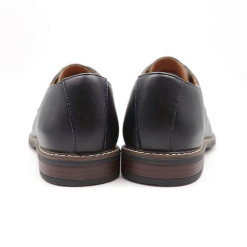 Image of Finishing & Sewing Men's Cap Toe Lace Up Oxford Dress Shoes