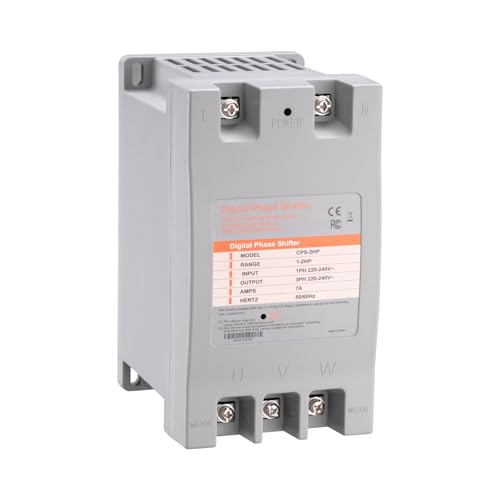 Image of Single Phase to 3 Phase Converter,2HP 220V 3 Phase Converter,220V-240V Input /Output Digital Phase Shift for 2HP Motor