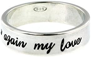 Personalized Sterling Silver Band Ring - Genuine 925 Sterling Silver