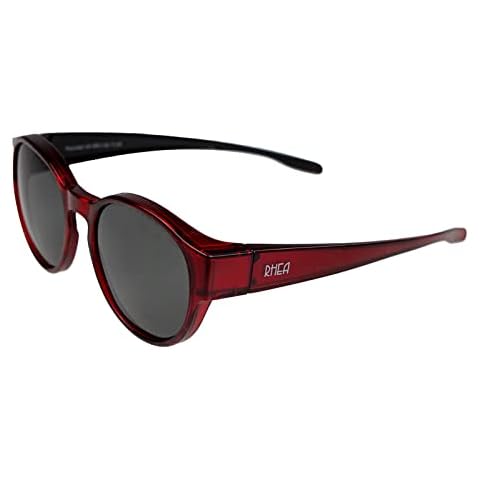 ActiveSol RHEA Over Glasses | Polarised | UV400 | Sunglasses Over Glasses for Glasses Wearers | Driving & Bicycle, red, One Size Cover